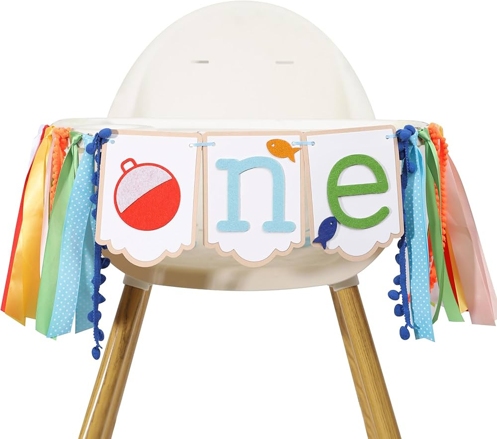 Ofishally one Ribbons High Chair Banner - The Big One 1st Birthday Party Decor,Boys Girls First S... | Amazon (US)