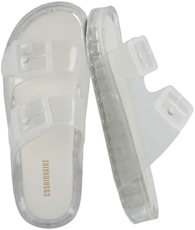 CUSHIONAIRE Pool Slides For Women Waterproof Double Buckle Adjustable Slip-On Womens Sandals For ... | Amazon (US)