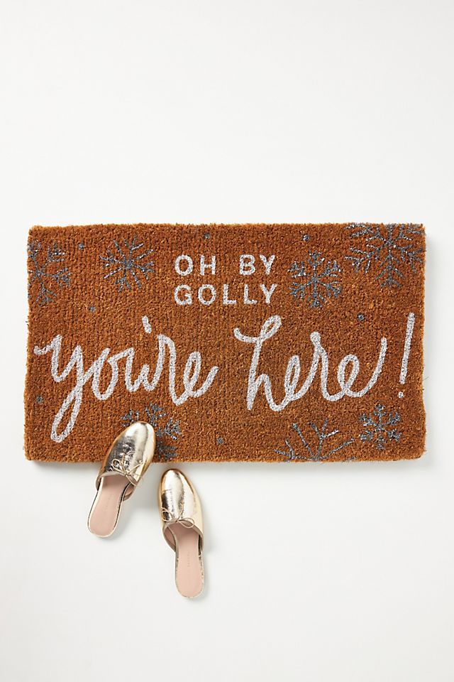 By Golly You're Here Doormat | Anthropologie (US)