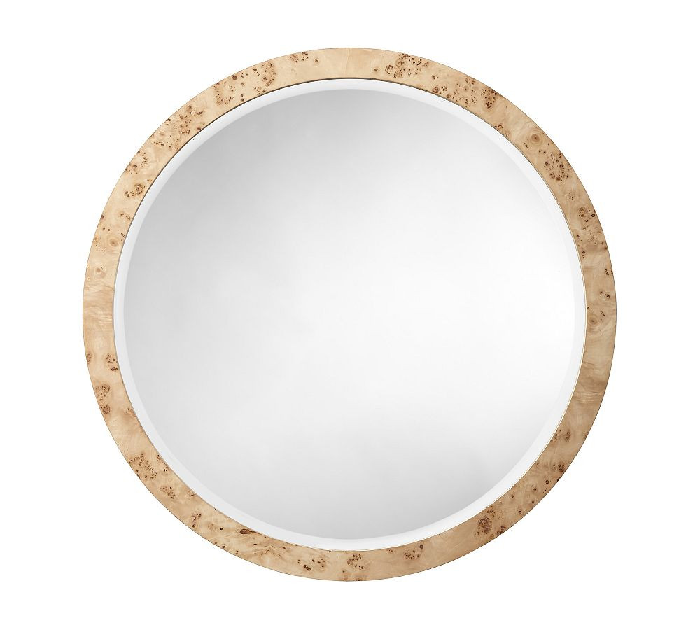 Adalynn Burlwood Round Mirror | Pottery Barn (US)