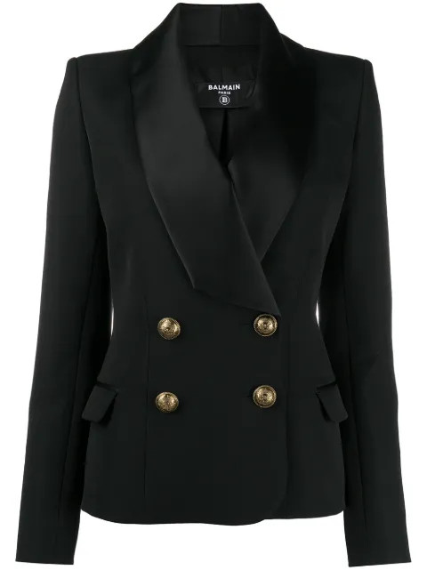 contrasting-lapel double-breasted blazer | Farfetch (CA)
