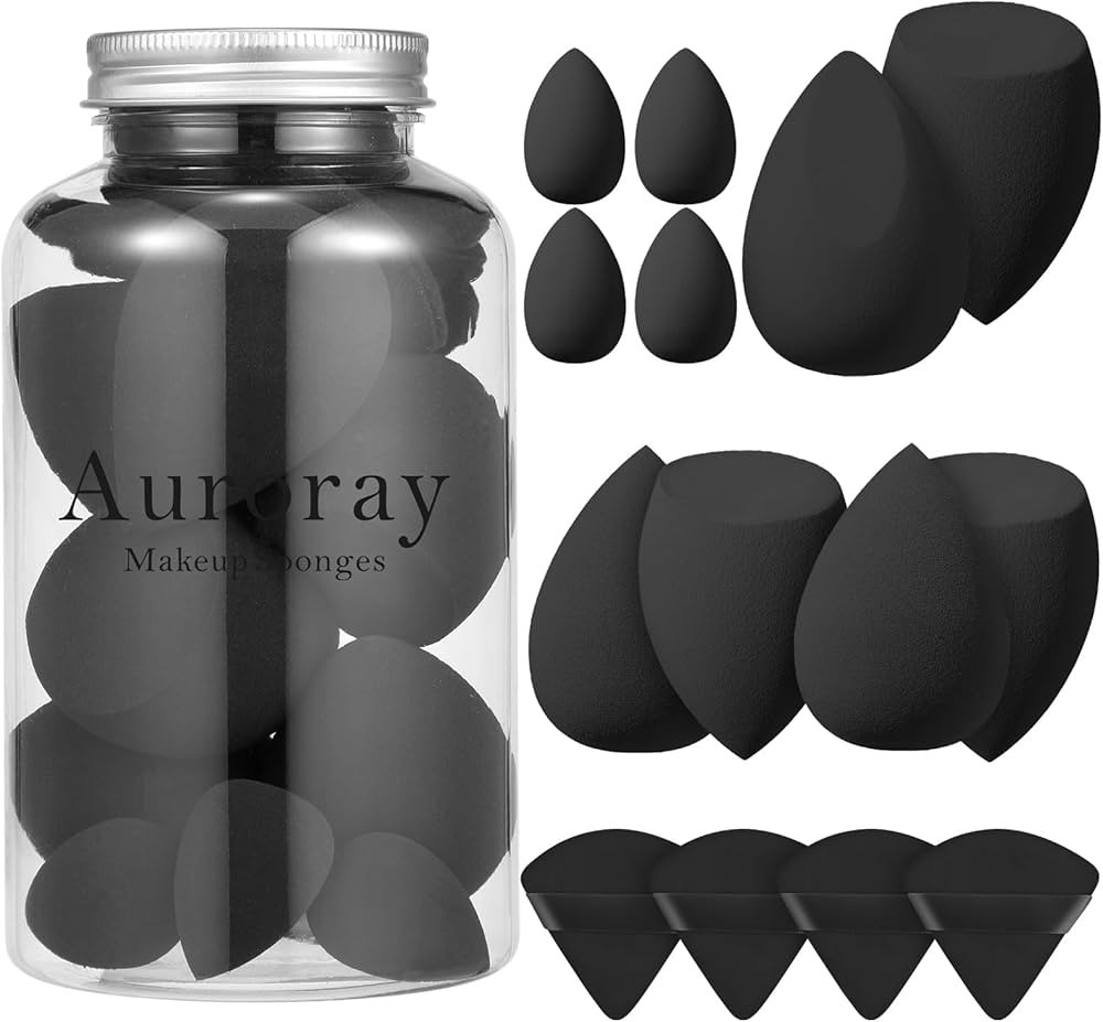 14 Pcs Makeup Sponge Set, Beauty Sponges Blender with 4 Pcs Powder Puff and 4 Pcs Mini Make up Sp... | Amazon (US)