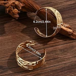 Statement Gold Hammered Wide Hoop Earrings for Women Trendy, Chunky Large Circle Big Huggie Drop ... | Amazon (US)