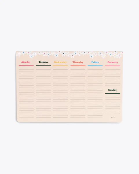 Week-to-Week Mega Desk Notepad - Daisies | ban.do Designs, LLC