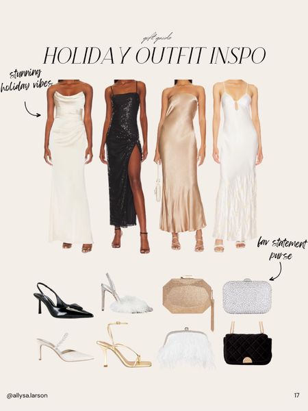 Gift guide, holiday outfits, holiday dress, maxi dress, heels, sparkly purse, neutral style

#LTKSeasonal #LTKHoliday #LTKstyletip