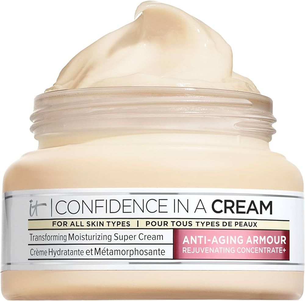 Amazon.com: IT Cosmetics Confidence in a Cream Anti Aging Face Moisturizer - Improved Formula - R... | Amazon (US)