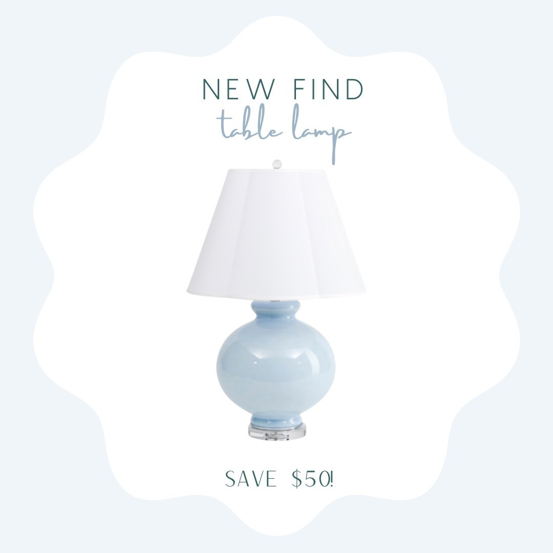 Blue and white scalloped lamp $50 off! 