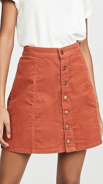 Button Front Miniskirt | Shopbop