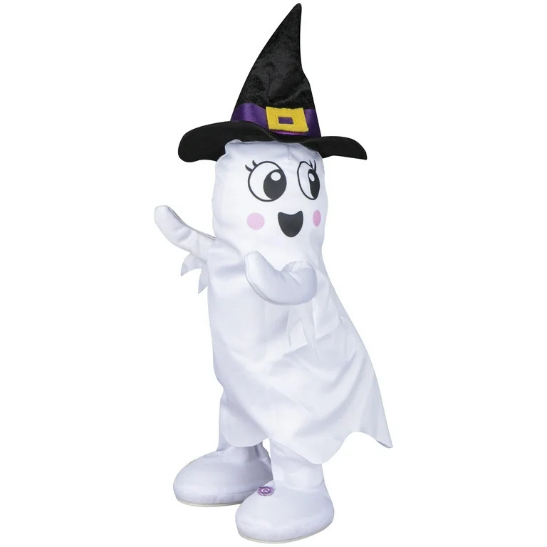 Plush Twerking Ghost with Witch Hat, Multicolor, 16.53", Halloween by Way To Celebrate | Walmart (US)