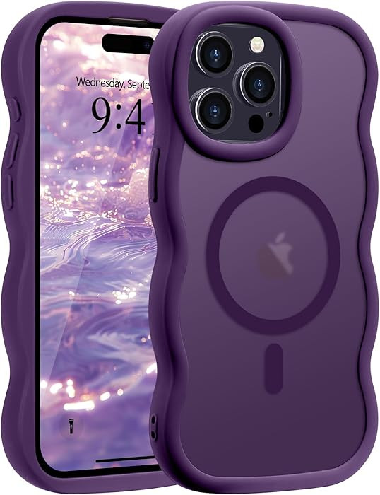 Pepmune for iPhone 15 Pro Max Case, Curly Wavy Frame Hard Translucent Matte Clear Back Cover for ... | Amazon (US)