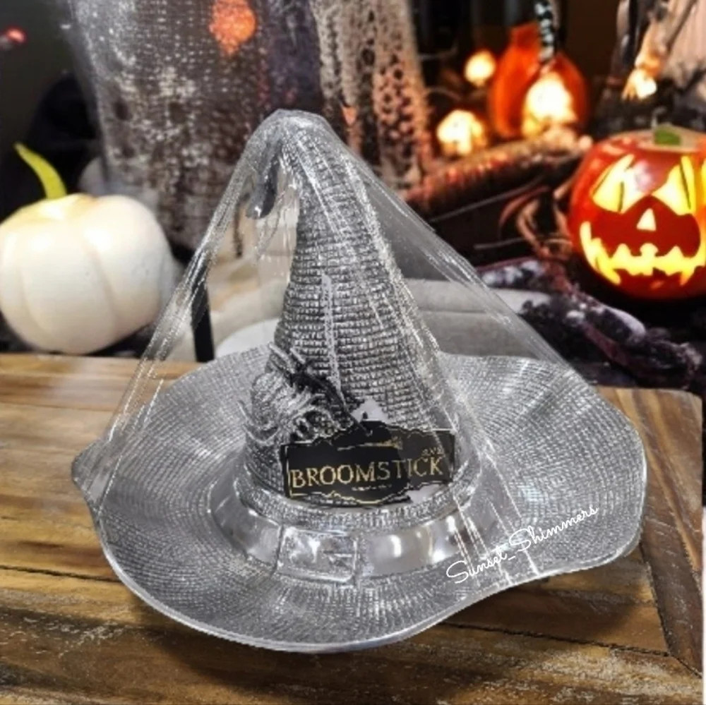 Broomstick Blvd Silver Metal Halloween Chip & Dip Witch Hat Centerpiece Decor | Poshmark