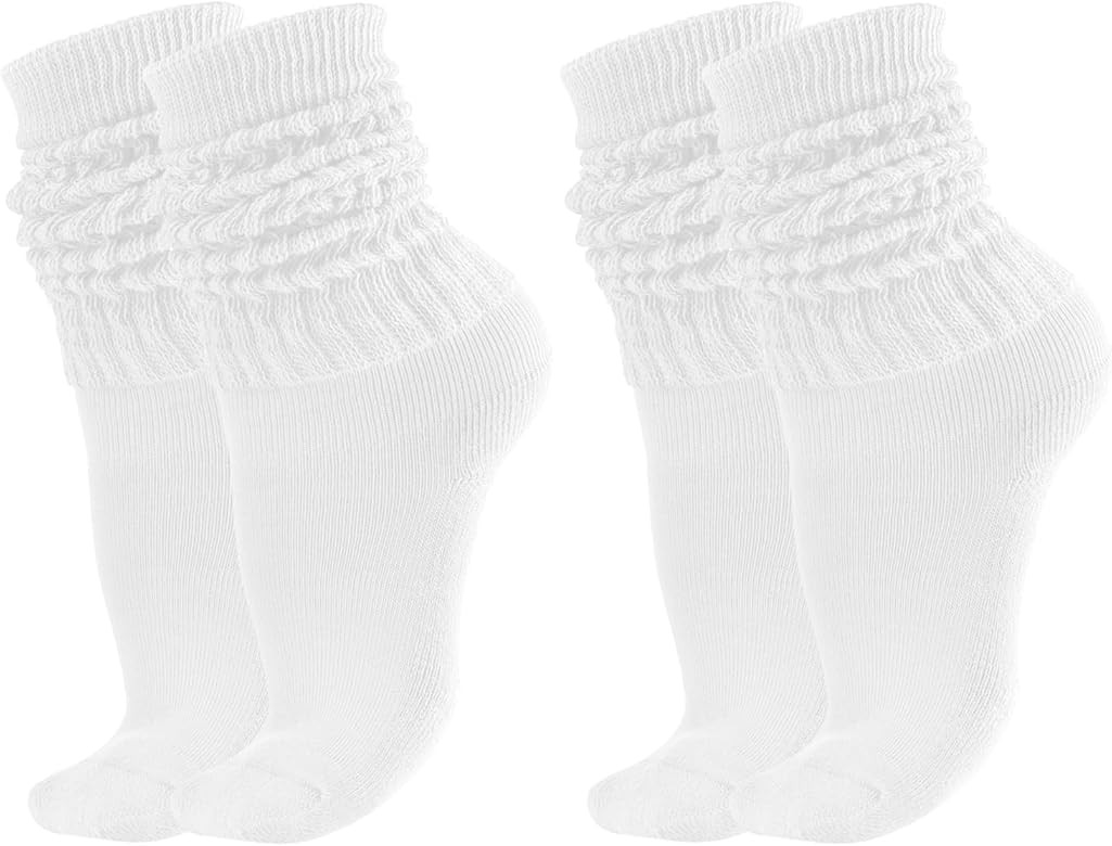 Slouch Socks for Women Men Scrunch Knee High Socks Crew Boot Socks Knit Tube Long Slouchy Neon So... | Amazon (US)