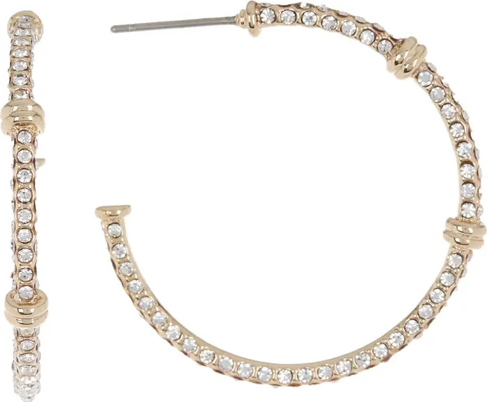 LAUREN Crystal Pave Hoop Earrings | Nordstromrack | Nordstrom Rack