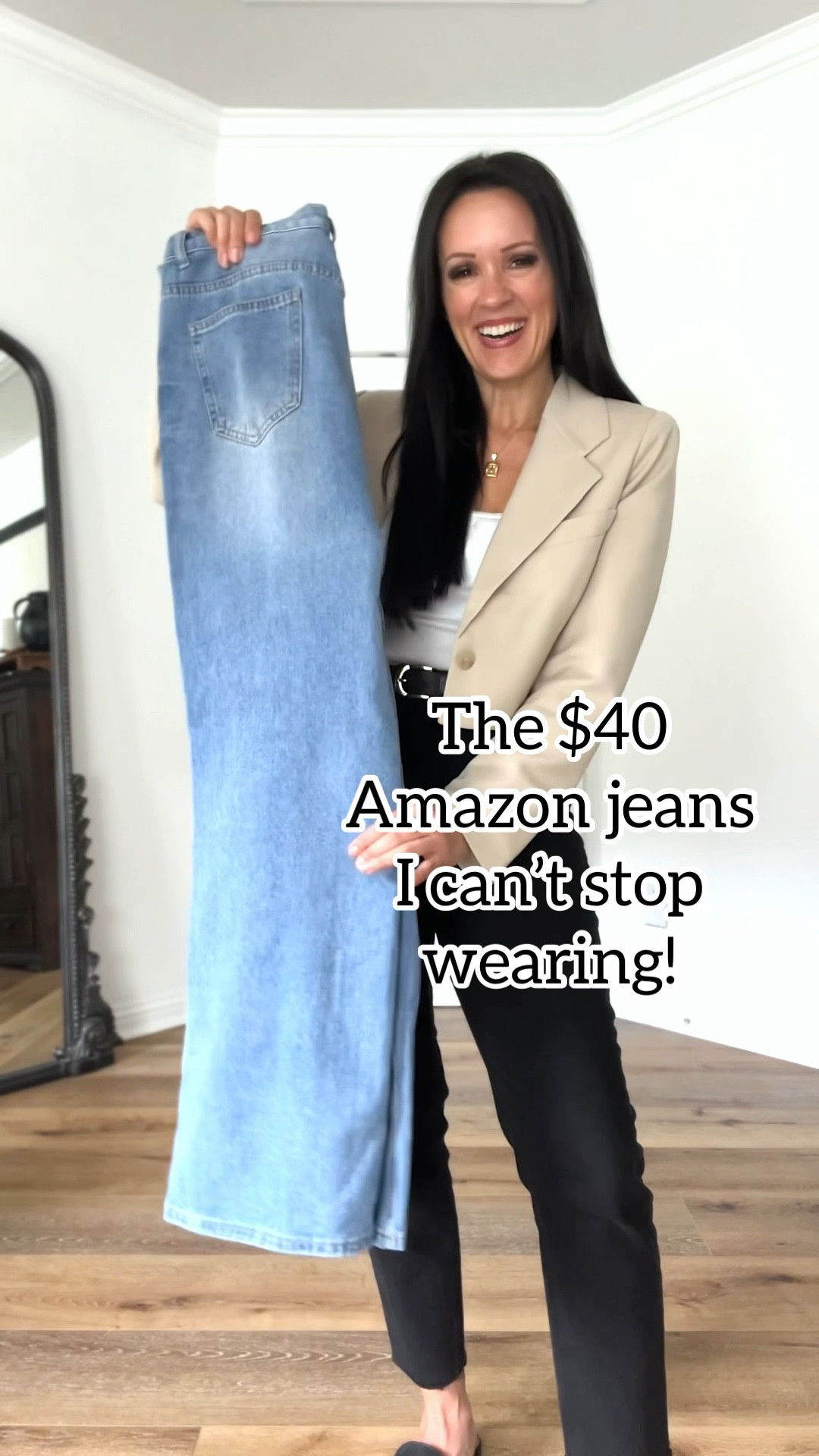 5 ways to wear my favorite wide-leg jeans from Amazon!

Sizing:
Jeans-wearing “medium”
Look 1:
Tank-old, “Hayden Los Angeles Linen Tank"
Look 2:
Button down-wearing small
Look 3:
Blazer-medium
Look 4:
Denim shirt-old Zara
Look 5:
Blazer-Amazon, wearing small

Casual look | wide leg jeans | casual outfit | summer jeans | Vince Camuto white heels | sam Edelman bay slides | H&M black blazer | denim on denim | tecovas boots

#LTKFind #LTKunder100 #LTKunder50