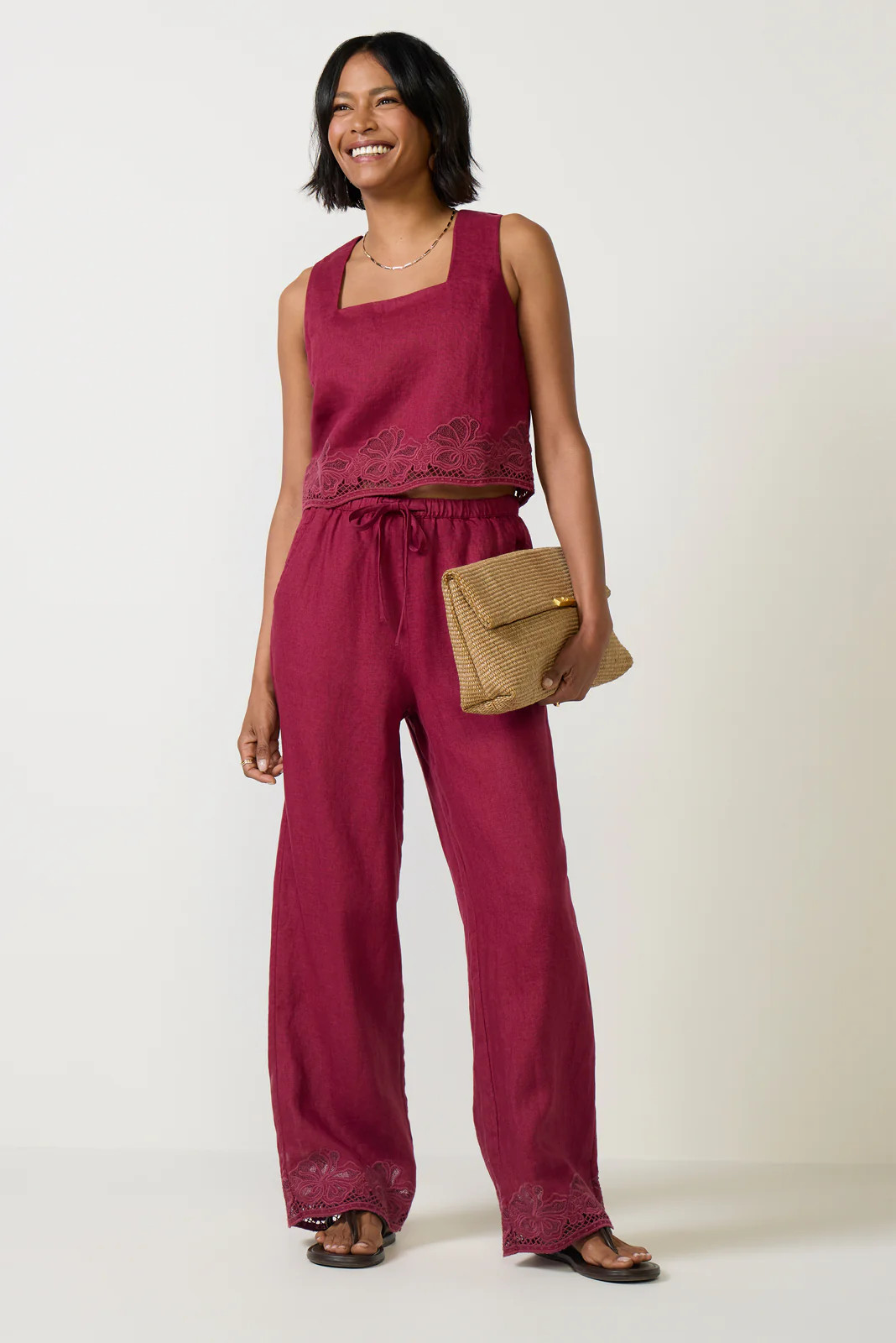 Emmie Wide Leg Pant | Evereve
