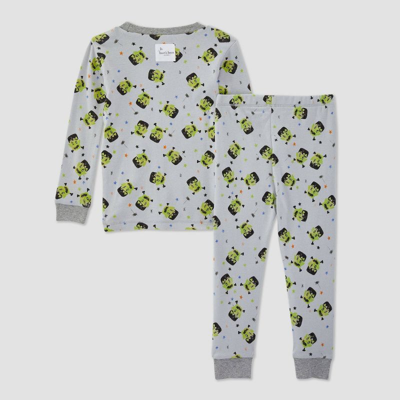 Burt's Bees Baby® Toddler 2pc Halloween Silly Steins Organic Cotton Pajama Set - Heather Gray | Target