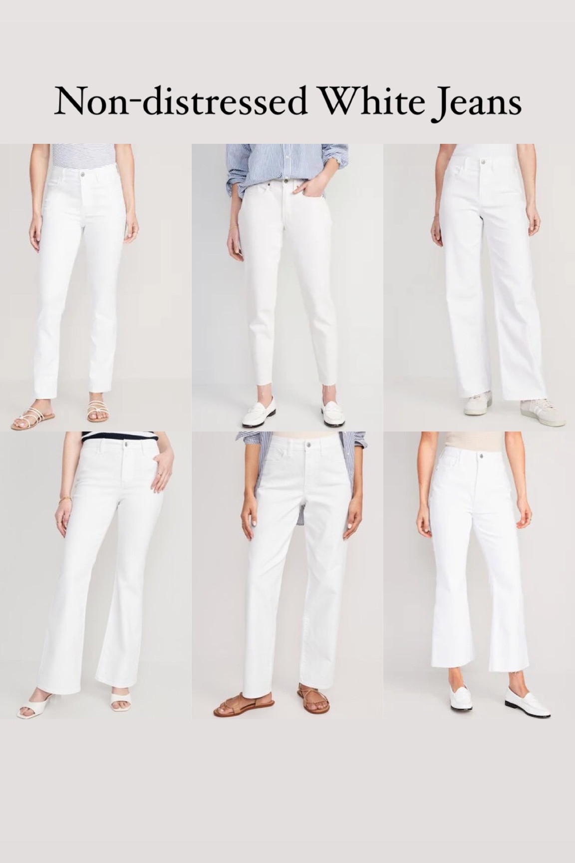 High-Waisted Wow Straight White Jeans