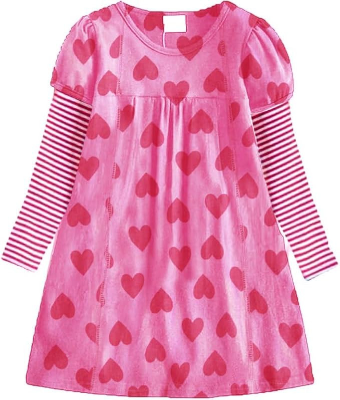 VIKITA Winter Girls Dresses Toddler Girl Clothes Long Sleeve School Outfits for Kids 2-12 Years | Amazon (US)