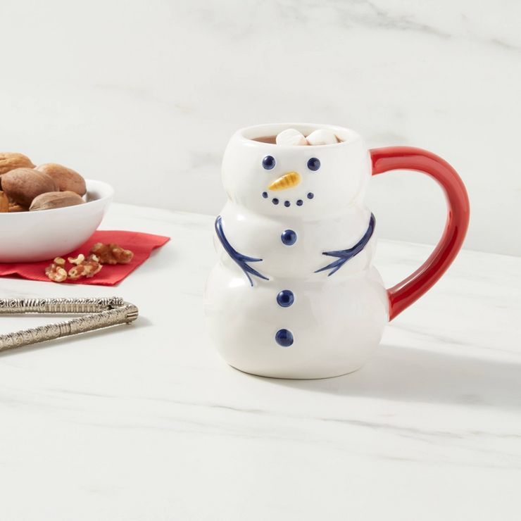 15oz Stoneware Figural Snowman Mug - Wondershop™ | Target
