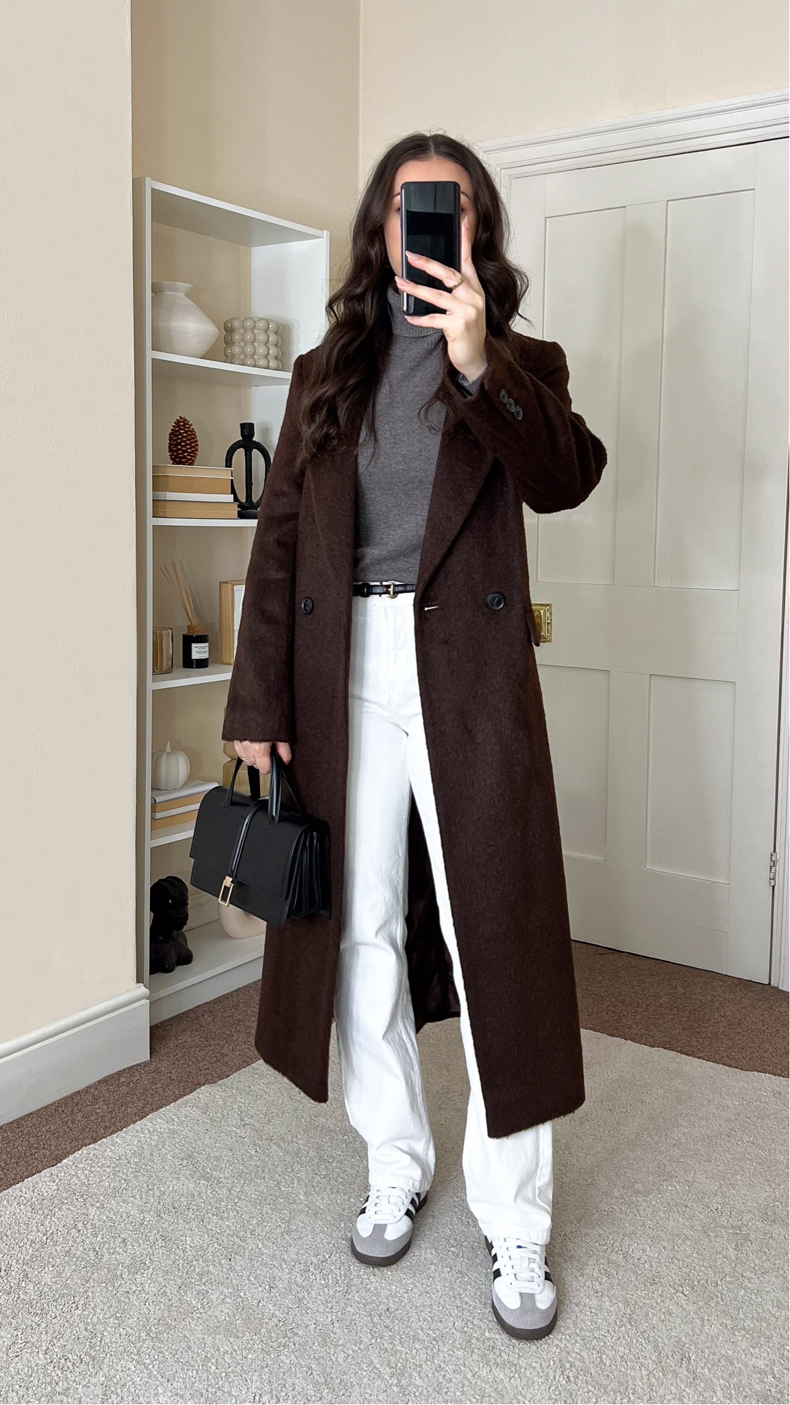 Casual winter outfit. Roll neck is M&S, wearing size UK8. Coat is M&S, wearing size UK10. Jeans are old from Mango. Bag is old from Zara.

#LTKstyletip #LTKwinter #LTKCyberWeek