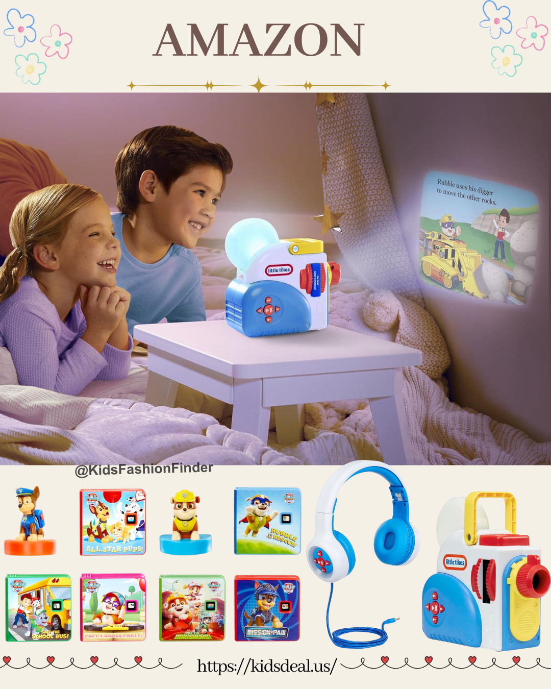 🐶📖 Little Tikes Story Dream Machine – PAW Patrol Edition 🌟✨

Make storytime magical—without a screen! 💙

📽️ Projects bedtime stories onto the wall
🐾 Includes 6 PAW Patrol stories + Chase & Rubble figures
🎧 Comes with kid-friendly headphones for quiet, on-the-go fun
🌙 Colorful lights & sound effects bring every story to life

Perfect for bedtime, travel, and little PAW Patrol fans! 💕📚

#LittleTikes #StoryDreamMachine #PAWPatrol #BedtimeStories #ScreenFree #ToddlerActivities #KidsBooks #ReadingTime #StoryTime #LearningThroughPlay #TravelWithKids #MomLife #GiftIdeas #ToyDeals #KidsEntertainment 🐶📖✨

#LTKstorytime #LTKTravel #LTKKids