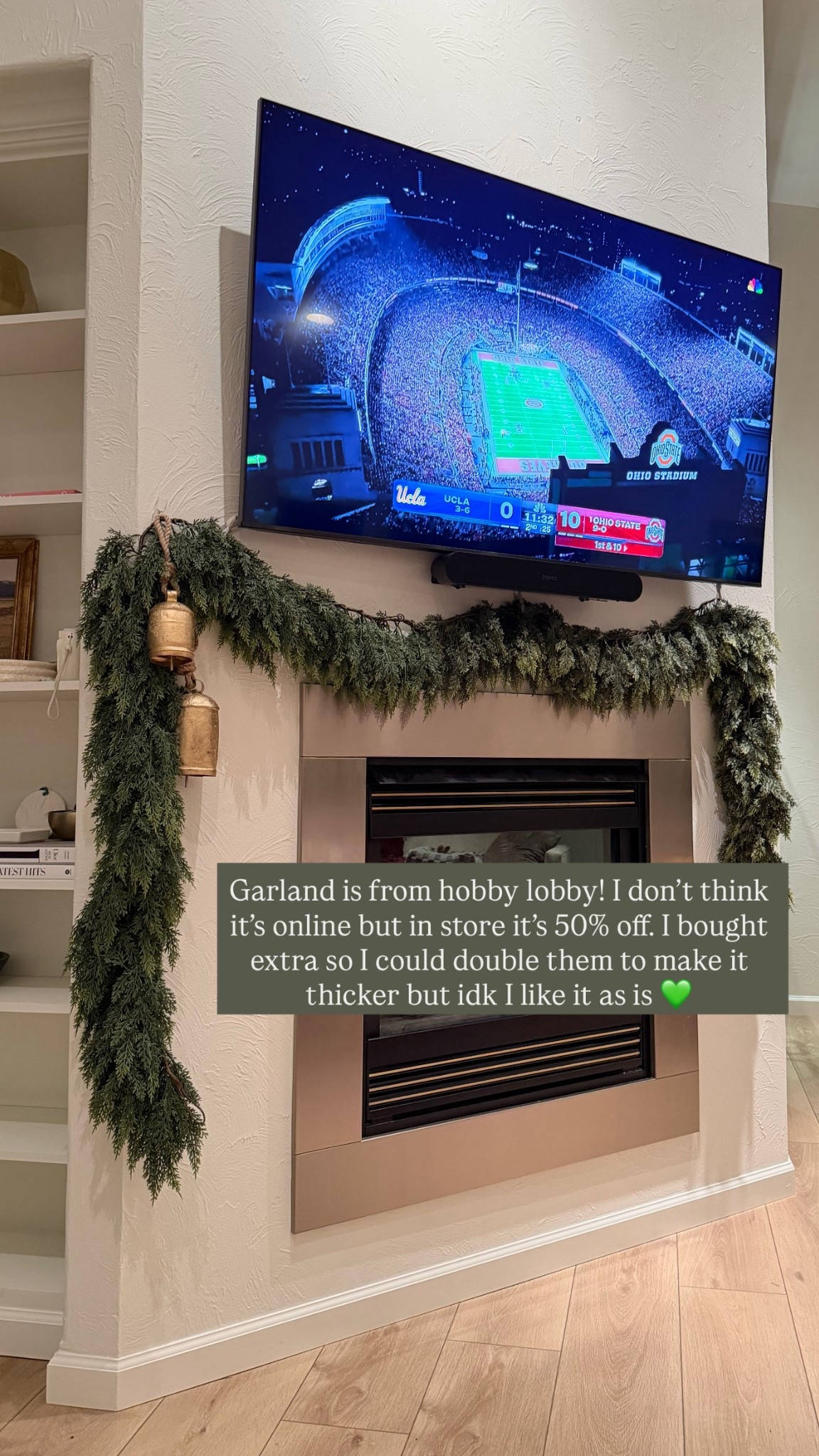 Garland and Bells from hobby lobby! 

#LTKHoliday