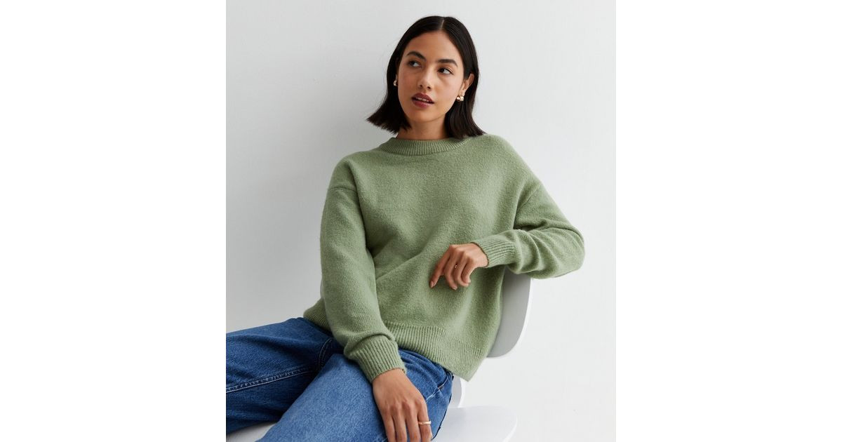 Light Green Knit Crew Neck Jumper
						
						Add to Saved Items
						Remove from Saved Items | New Look (UK)