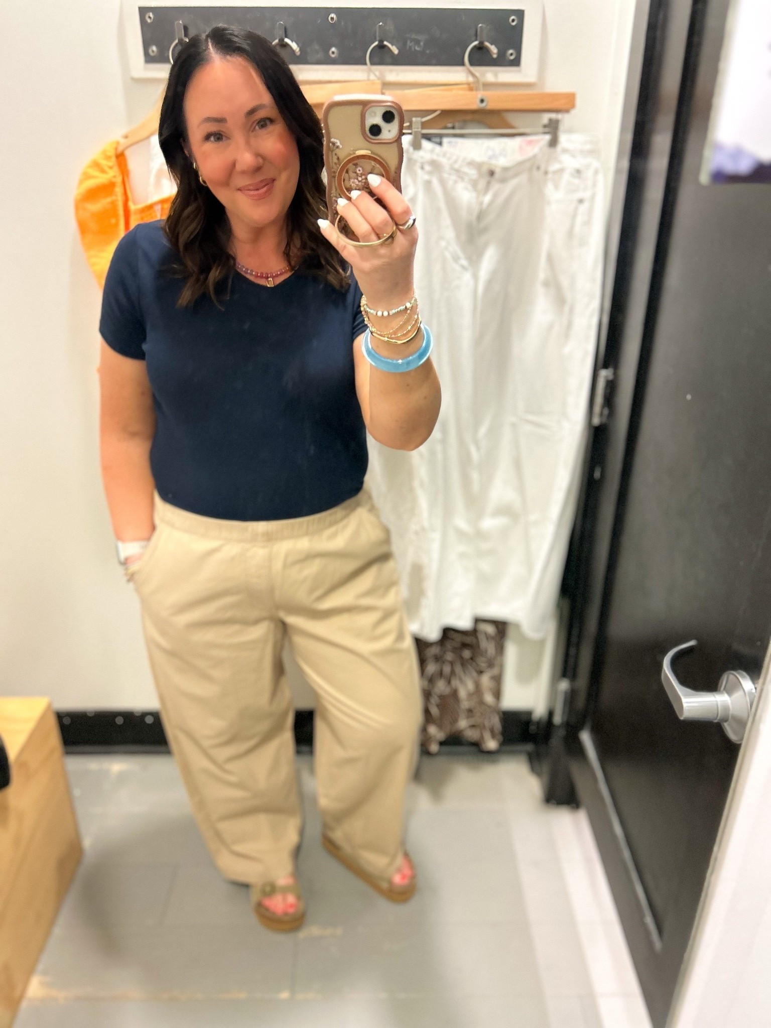 30-50% off at Ae & Aerie! New low rise barrel leg pants! These things are so easy to wear! Wearing a large. Love the length on these too and they’re not too “barrel” for me. XL Walmart tee. Sandals run true to size.

#LTKMidsize #LTKSaleAlert #LTKOver40