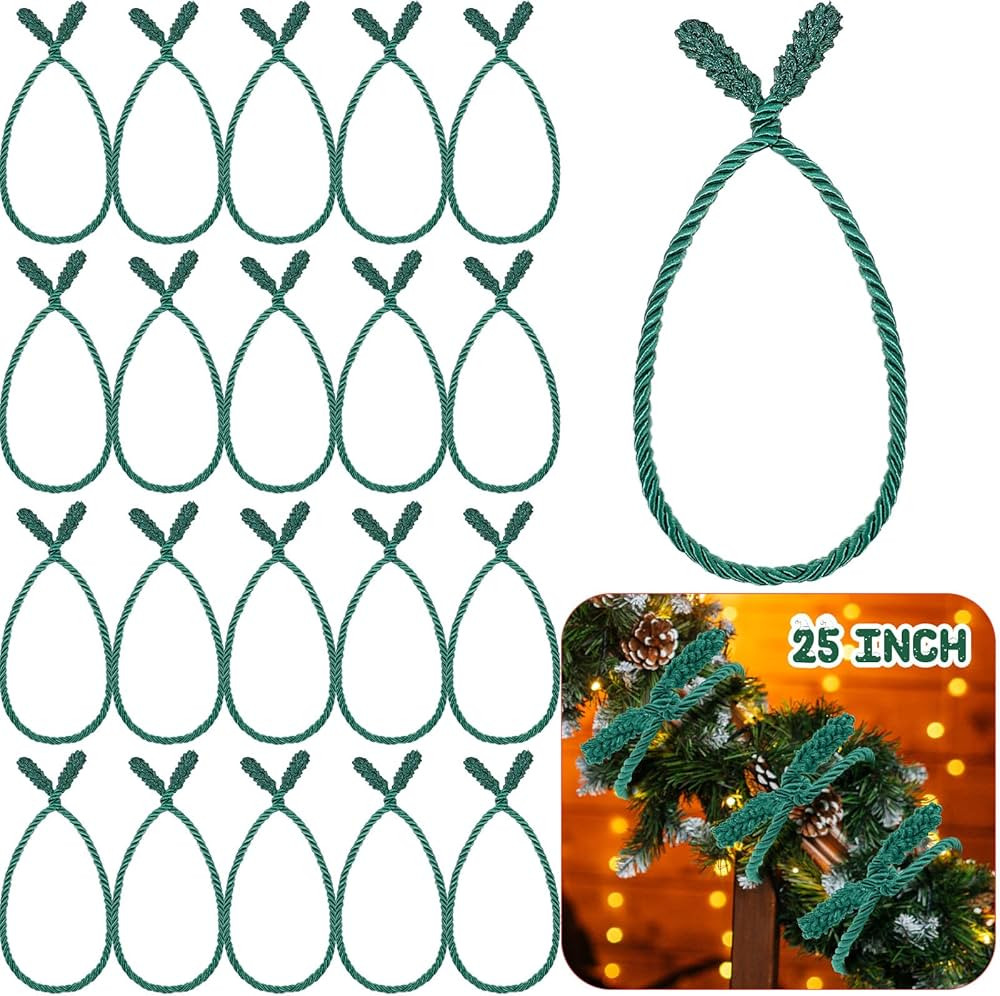 Zhengmy 20 Pcs 25 Inch Extra Long Christmas Garland Ties Christmas Decorative Twist Ties for Bani... | Amazon (US)