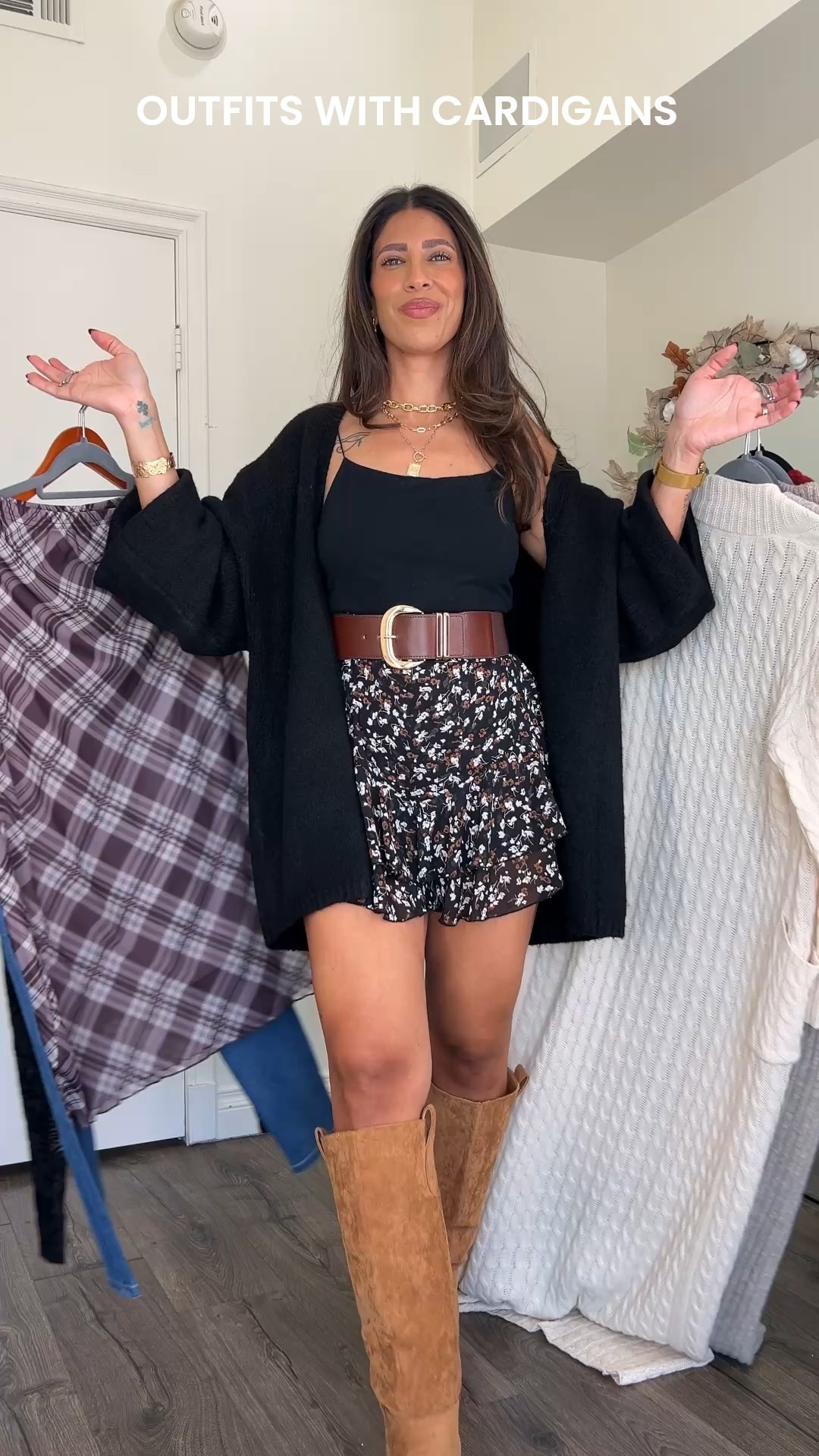 Basic outfit ideas with cardigans.
Wearing small in all the skirts, small in mesh floral leggings, medium in the skinny jeans. Small in all the cardigans



#LTKSeasonal #LTKFindsUnder100 #LTKFindsUnder50