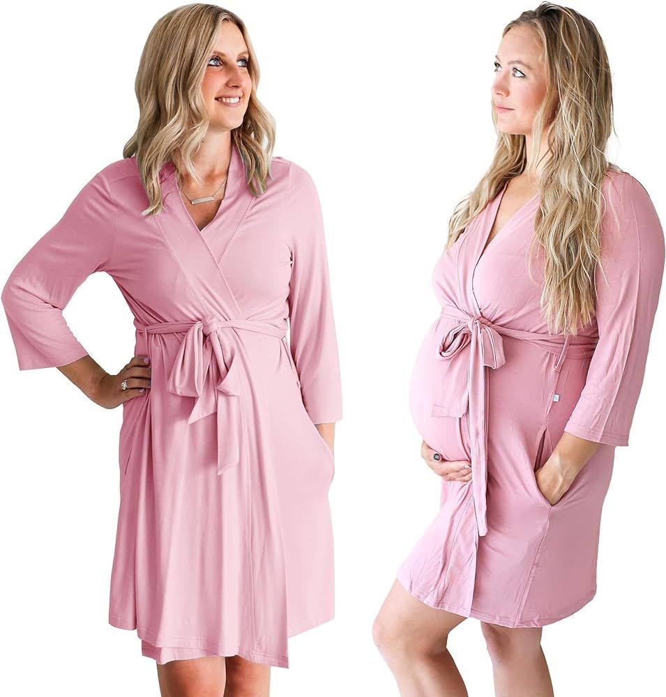 Posh Peanut Mommy Robe for Maternity Labor Delivery - Soft Viscose from Bamboo Postpartum Robe & ... | Amazon (US)