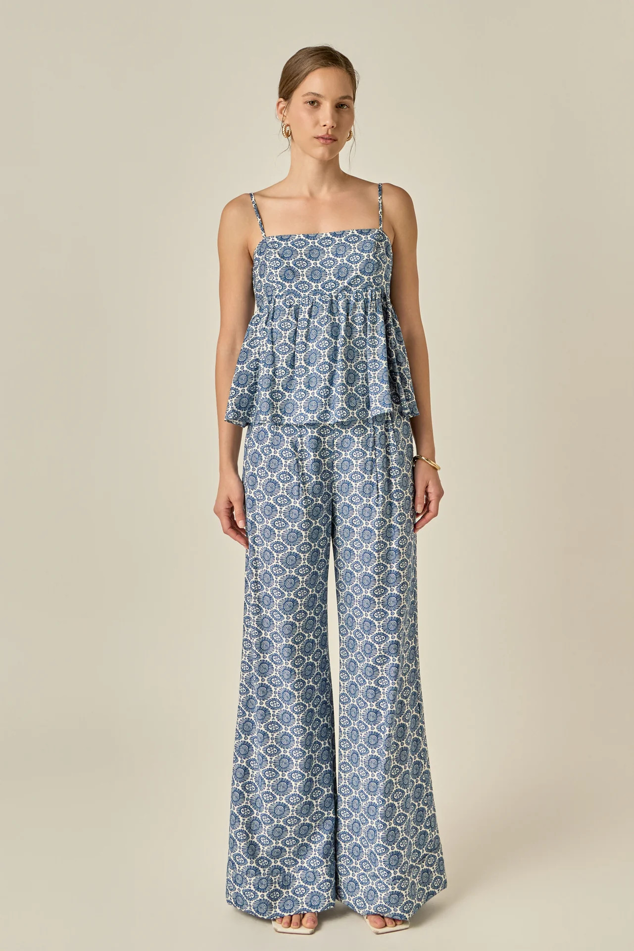 Printed Babydoll Top | English Factory