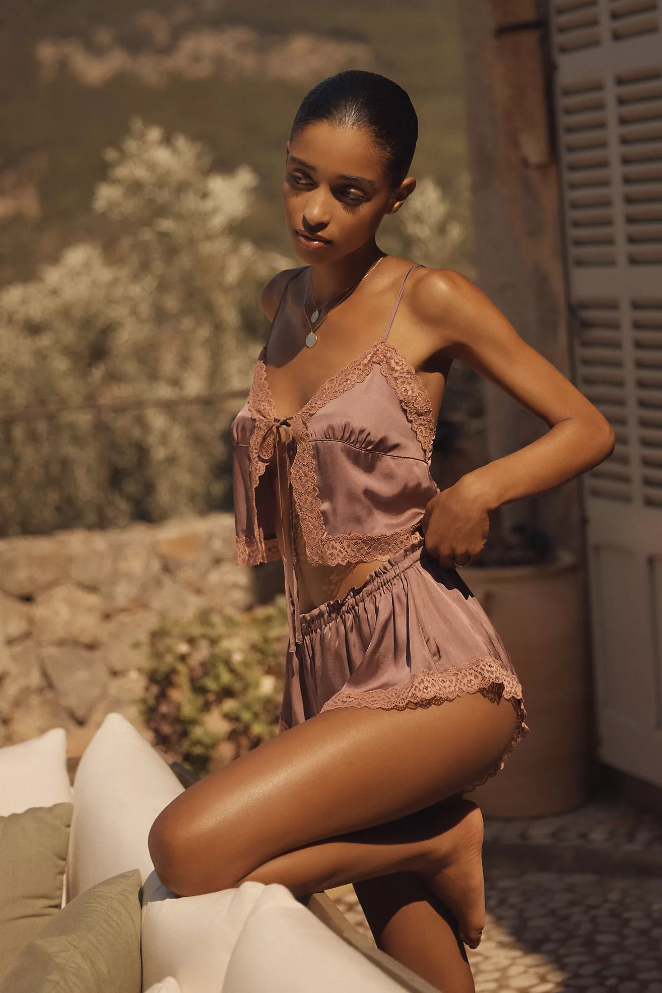 LyreBird Silky Tap Shorts | Anthropologie (US)