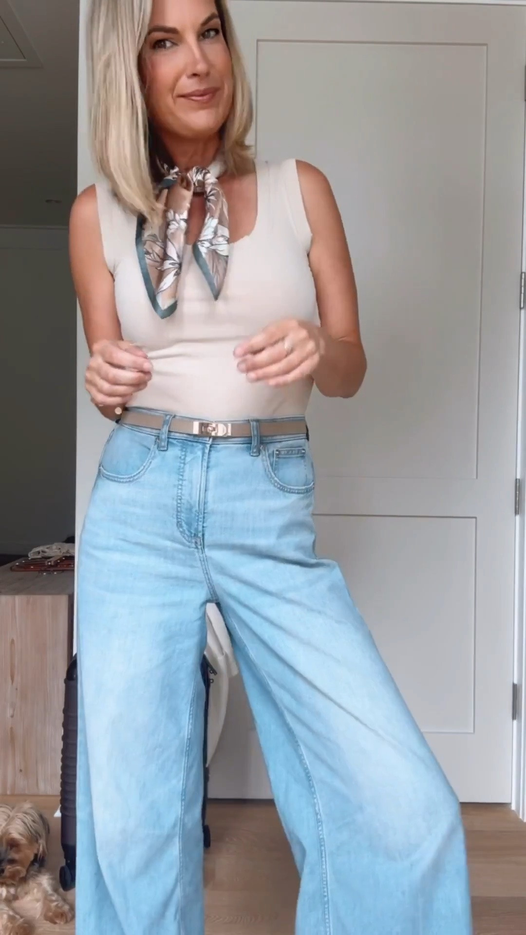 Airport style! Wearing small tall jeans.  Use my new customer discount code RACHELXSPANX for a discount. Small top.  Shoes true to size. Travel outfit.

#LTKTravel #LTKTall #LTKootd