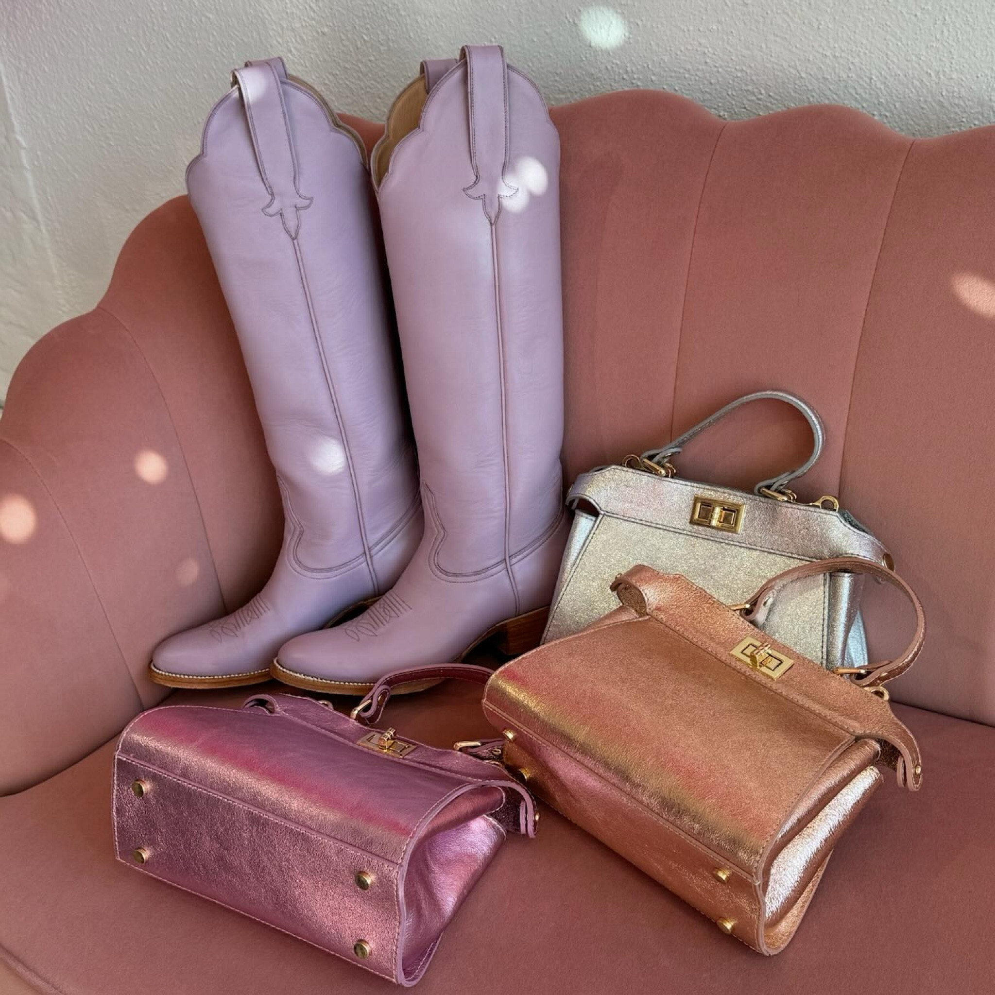 Timeless gifts for her! Cowgirl boots + bags 🩷 

 
#heirloomfield #heirloomfieldboots #boots #lavender

lavender / cowgirl outfits / cowgirl aesthetic / coastal cowgirl / boots outfit / cowboy caviar / western wedding / boho / wedding guest dress / country concert outfit / church dress / travel outfit / summer / business casual / work /
date night / graduation / vacation / brunch / modest / girly / shoes / european summer / everyday