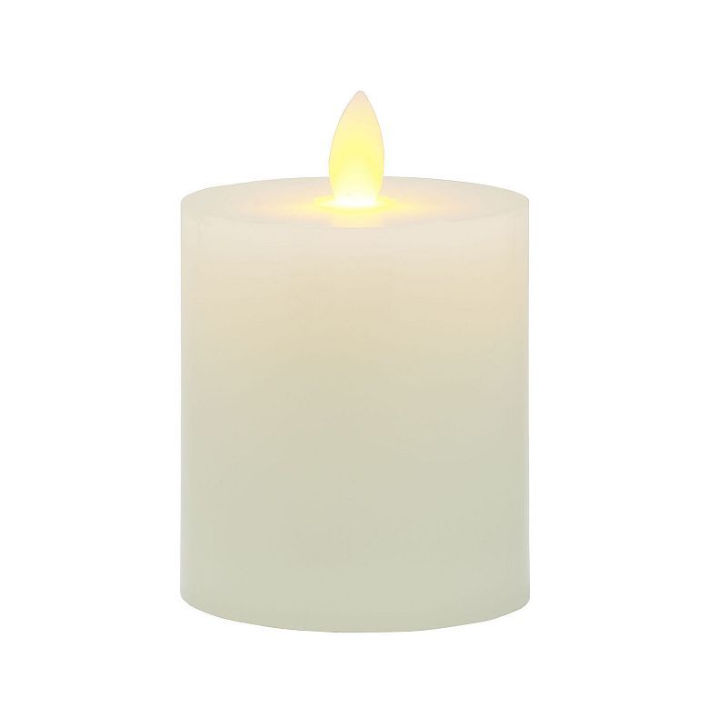 Scott Living Realistic 3"" x 4"" LED Pillar Candle, White | Kohl's
