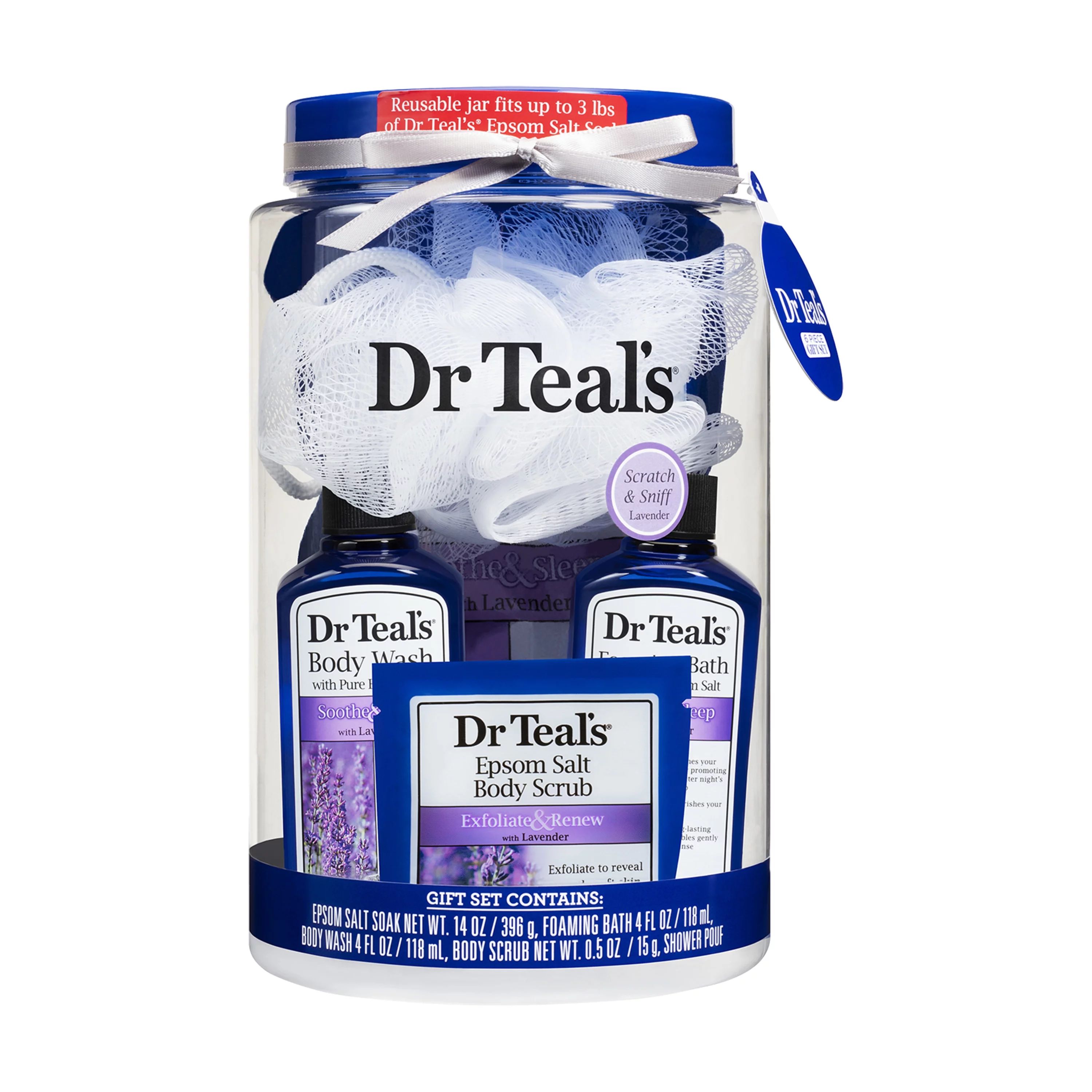Dr Teal’s Lavender Gift Set with Reusable Container, 6 Piece - Walmart.com | Walmart (US)
