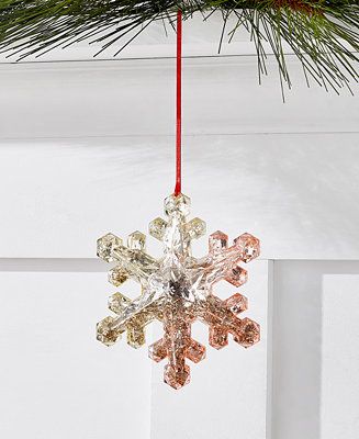 Holiday Lane Shimmer & Light Jewel Snowflake Ornament, Created for Macy's & Reviews - Shop All Ho... | Macys (US)