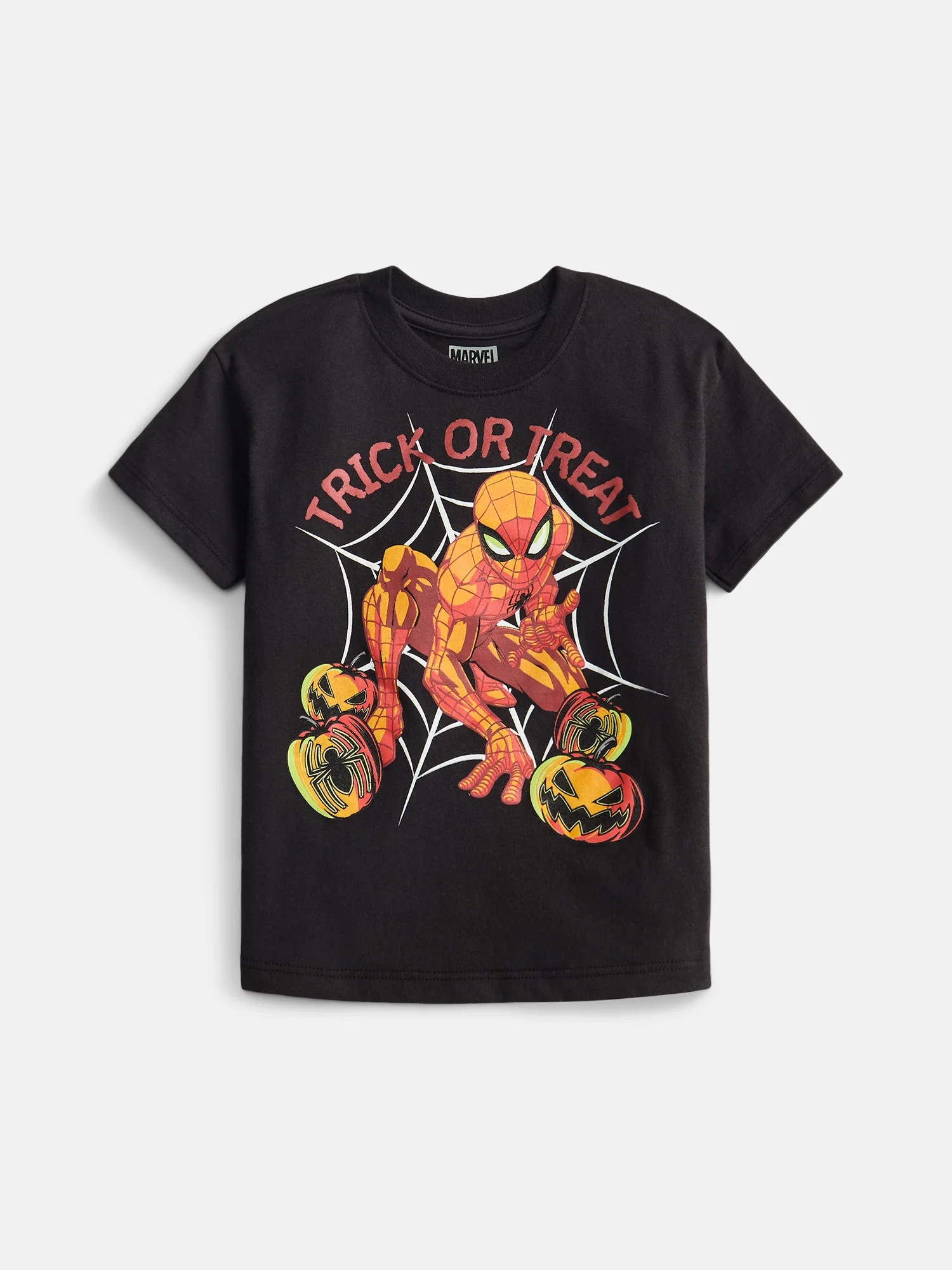 Spider-Man Toddler Boys Halloween Crewneck Tee with Short Sleeves, Sizes 12M-5T | Walmart (US)