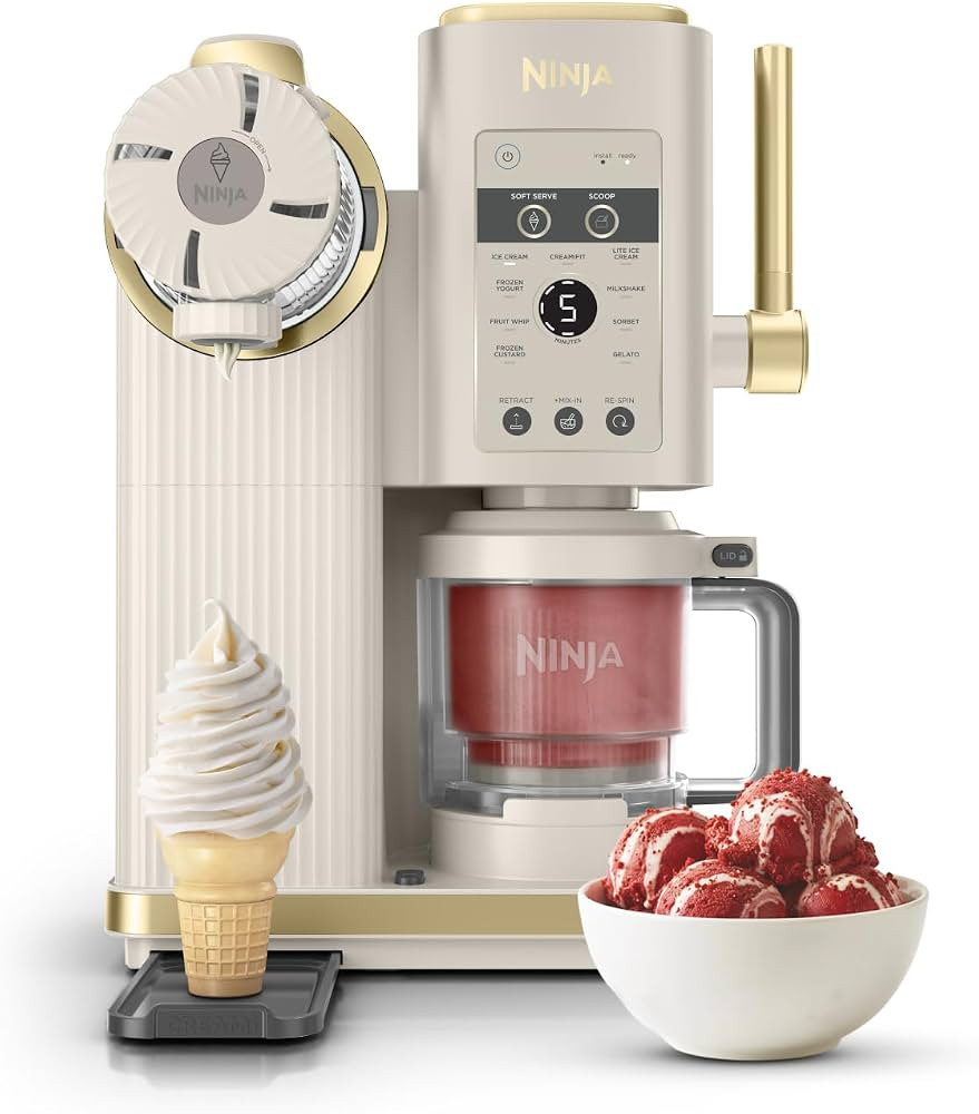 Ninja CREAMi Scoop & Swirl Ice Cream Maker with 2 Containers, NC701EUSTGD | Amazon (DE)