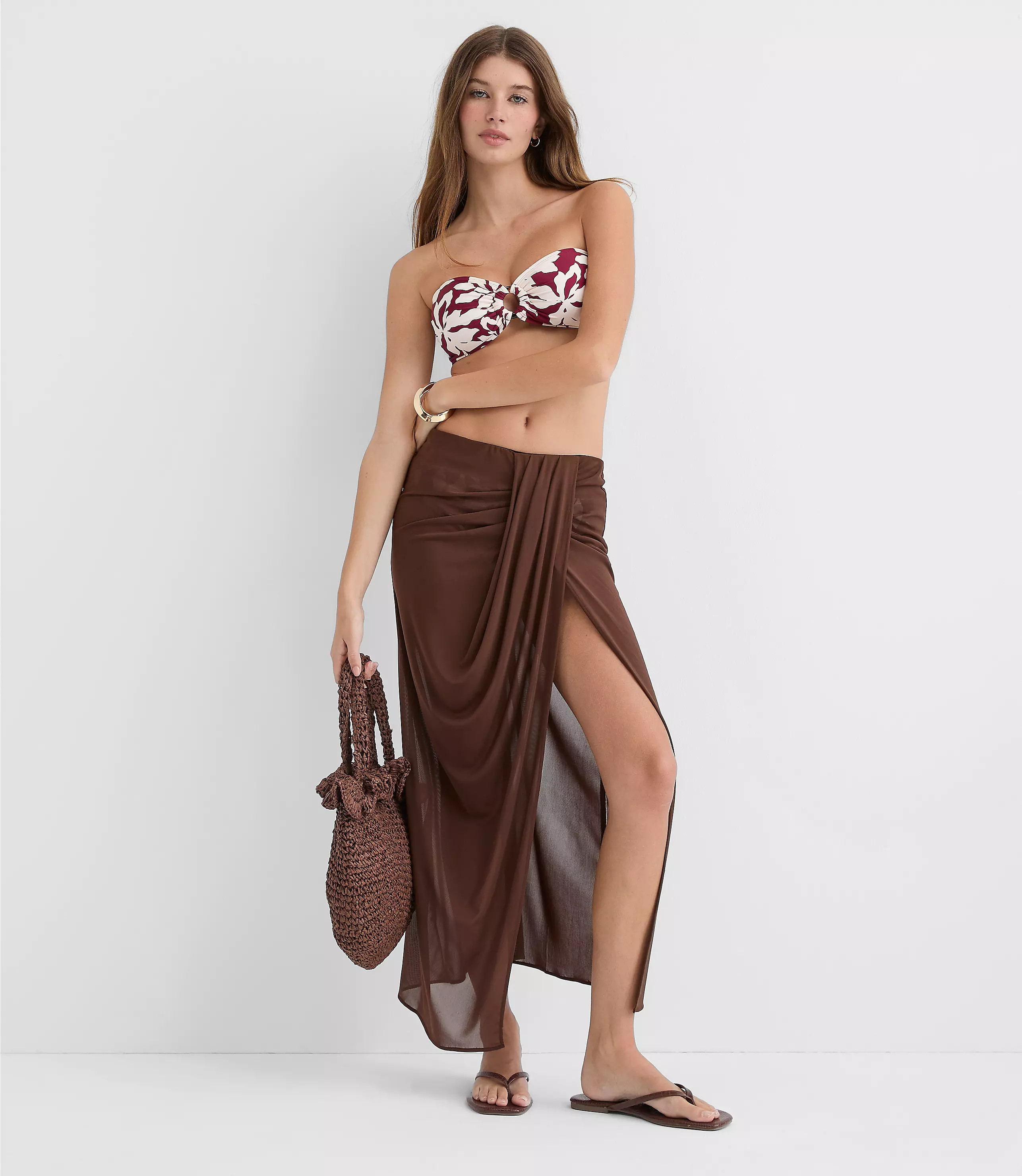 LOFT Beach Mesh Pareo Skirt | LOFT