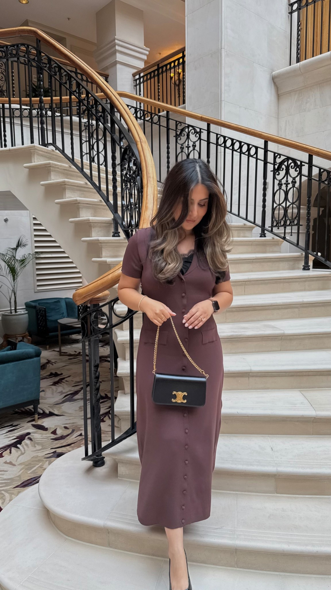 Meshki brown midi knit modest dress #LTKfashionweek 

#LTKmodest #LTKautumn