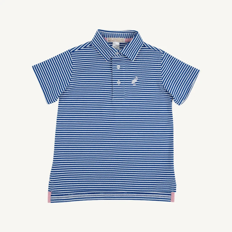 Prim & Proper Polo & Onesie - Rockefeller Royal Stripe with Worth Aven | The Beaufort Bonnet Company