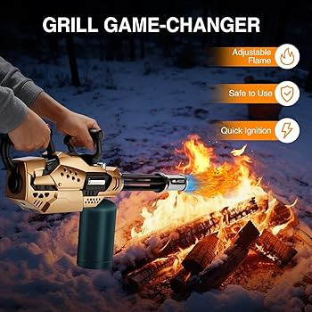 ARTFLAMM Powerful Propane Torch, Kitchen Blow Torch Gun with Adjustable Flame, Detachable Flameth... | Amazon (US)