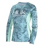 Huk Women's Camo Icon X Long Sleeve Shirt, Shallows, Small | Amazon (US)