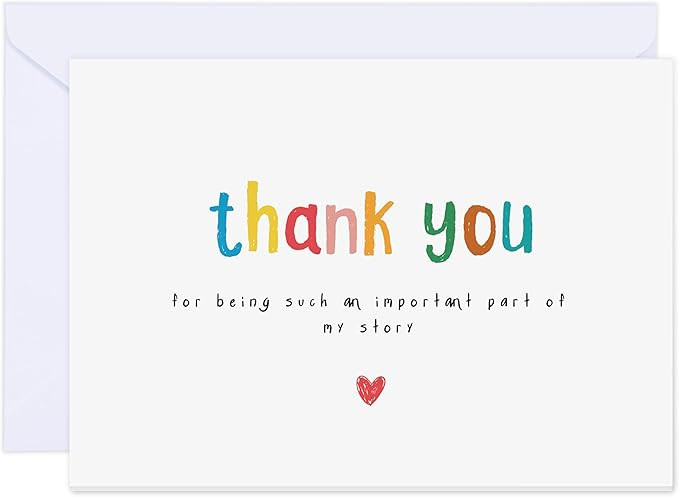 12 Pack Teacher Thank You Cards, Thank You For Being a Part of My Journey, Teacher Appreciation C... | Amazon (US)