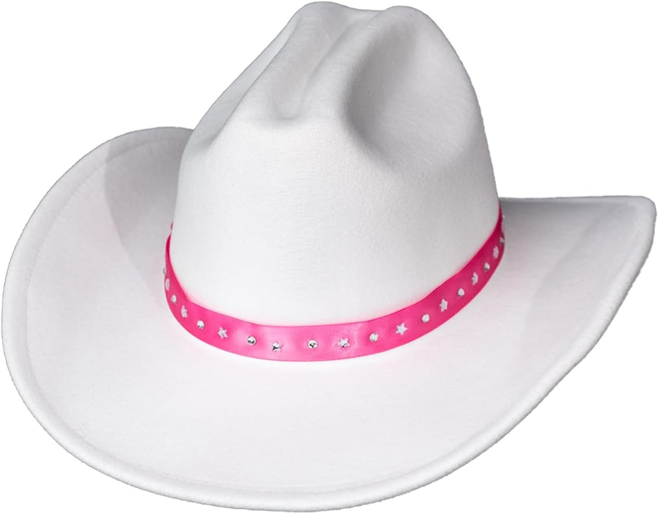 DAYONESHOP White Cowboy Hat Rhinestone Star Pink Cowgirl Hat Costume Accessories Party Favors Dis... | Amazon (US)