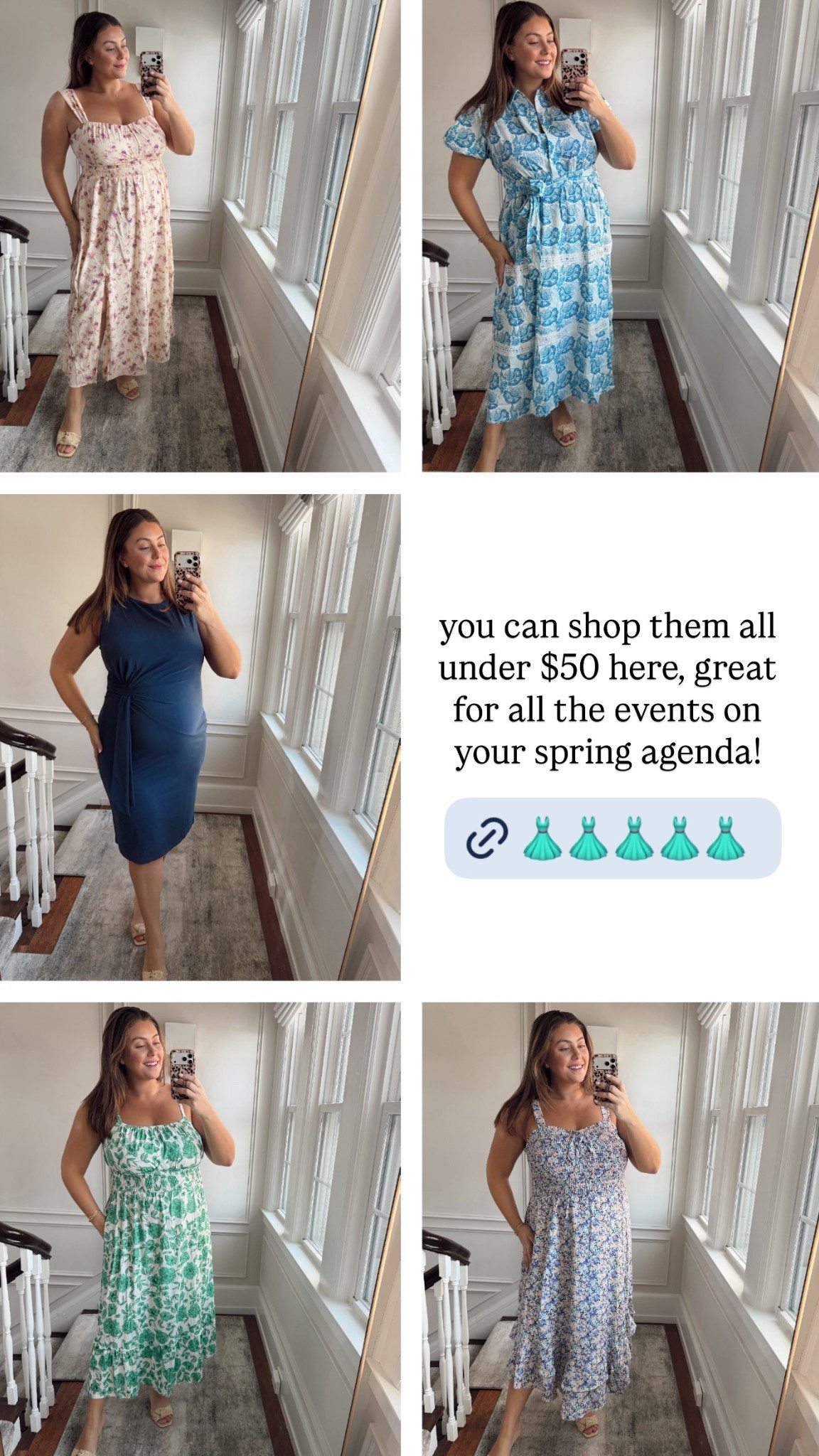 Spring dresses under $50! Wearing size XXL in all of them. 

#LTKSeasonal #LTKMidsize #LTKootd