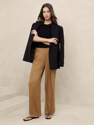 Tencel&amp;#153 Pleated Pant | Banana Republic Factory