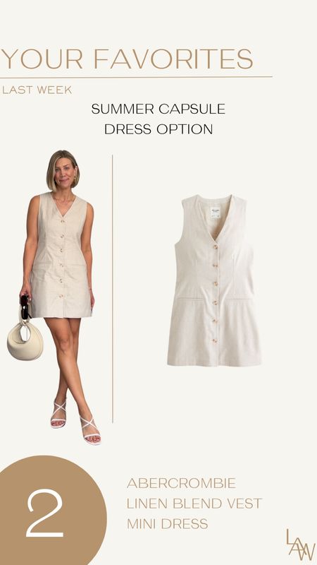 Abercrombie Vest Mini Dress, wearing tts in smalll

#LTKStyleTip #LTKFindsUnder50 #LTKFindsUnder100